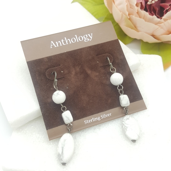 Anthology Sterling Silver Genuine Stone Earrings - Picture 1 of 5